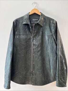 John Varvatos Forest Green Bomber Jacket